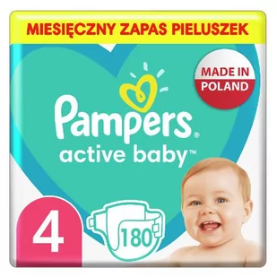 Pampers PROCTER & GAMBLE Active Baby 4 9-14 kg pieluchy x 180 szt - Pieluchy - miniaturka - grafika 1