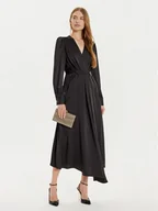 Sukienki - Fracomina Sukienka koktajlowa FR24WD3002W41101 Czarny Regular Fit - miniaturka - grafika 1