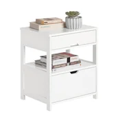 Szafki łazienkowe - SoBuy FRG258-W Szafka nocna, stolik pomocniczy - miniaturka - grafika 1