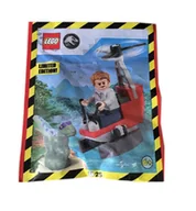 Klocki - LEGO Jurassic World Zestaw - Owen with Helicopter and Raptor 122403 polybag klocki - miniaturka - grafika 1