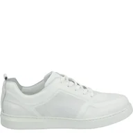 Trampki męskie - SKÓRZANE TRAMPKI MĘSKIE 13052C-Z4 WHITE - Venezia - miniaturka - grafika 1