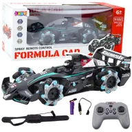 Zabawki zdalnie sterowane - Wyścigówka Auto Sportowe Zdalnie Sterowana RC Efekt Dymu 2.4G Czarna LEAN Toys - miniaturka - grafika 1