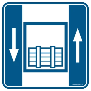 RA045 DŹWIG TOWAROWY, FN - FOLIA SAMOPRZYLEPNA; (200X200MM) - Systemy ekspozycyjne i znaki informacyjne - miniaturka - grafika 1