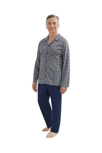 Piżama Męska 2Xl Długi Rękaw Spodnie Rozpinana Elegancka Bawełniana Granatowa W Kratkę 4 - Piżamy damskie Piżama Męska 2Xl Długi Rękaw Spodnie Rozpinana Elegancka Bawełniana Granatowa W Kratkę 4 - Piżamy damskie - miniaturka - grafika 1