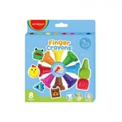 Przybory szkolne - Keyroad Kredki woskowe nakładane na palce 8 kolorów - miniaturka - grafika 1