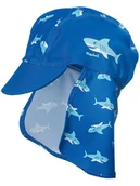 Czapki dla dzieci - Playshoes Czapka w kolorze niebieskim z osłoną karku - miniaturka - grafika 1