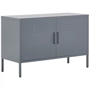 Szafka dwudrzwiowa metalowa szara URIA - Szafki biurowe - miniaturka - grafika 1