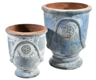 Donice - Garden Old Donica antic blue, duże puchary ceramiczne kpl. 2 szt. - miniaturka - grafika 1