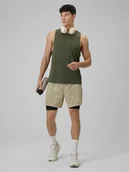 Spodenki męskie - 4F Spodenki treningowe szybkoschnące męskie - beżowe XXL - miniaturka - grafika 1