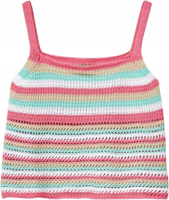 UNITED COLORS OF BENETTON LETNI TOP DZIECIĘCY KOLOROWY W PASKI 122cm 7CA