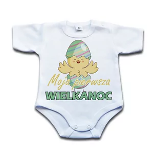 BODY Moja pierwsza Wielkanoc - kurczak 74 kr - Body dla niemowląt - miniaturka - grafika 1
