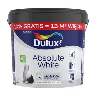 Farba akrylowa Dulux Absolute White 10 l Dulux - Farby wewnętrzne - miniaturka - grafika 1