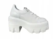 Półbuty damskie - Sneakersy półbuty damskie Carinii B9901-L46 platforma klocek modne r.39 - miniaturka - grafika 1