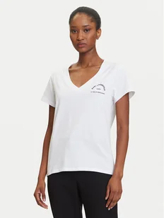 KARL LAGERFELD T-Shirt A3W17104 Biały Regular Fit - Koszulki i topy damskie - miniaturka - grafika 1