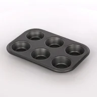 Formy do ciast - Altom FORMA BLACHA DO MUFFINÓW 6-GNIAZDOWA NON-STICK SZARA (990-57) 5902882002415 - miniaturka - grafika 1