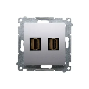 Kontakt Simon KONTAKT - Gniazdo HDMI Podwójne srebrny mat DGHDMI2.01/43 SIMON54 - Gniazdka elektryczne - miniaturka - grafika 2
