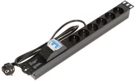 Listwy zasilające - Listwa zasilająca 6 gniazd PD-6/R-2P kabel 1,8m - miniaturka - grafika 1