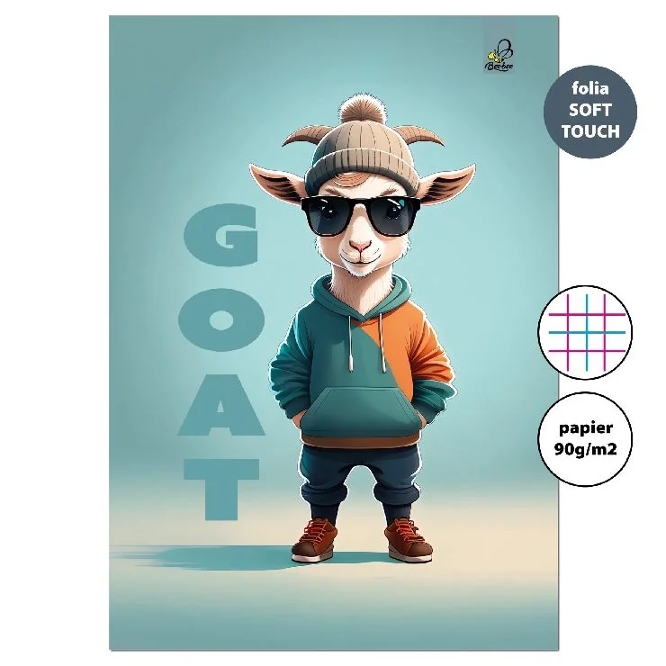 Zeszyt A4 32K.W Kratkę Kolor Goat 90G
