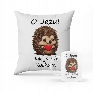 ZESTAW PODUSZKA + KUBEK PREZENT NA WALENTYNKI O JEŻU JAK JA CIĘ KOCHAM #26 - Gadżety dla niej i dla niego ZESTAW PODUSZKA + KUBEK PREZENT NA WALENTYNKI O JEŻU JAK JA CIĘ KOCHAM #26 - Gadżety dla niej i dla niego - miniaturka - grafika 1