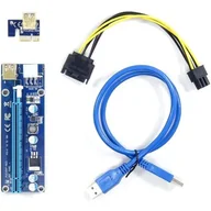 Obudowy serwerowe - Riser Qoltec PCi-E 1x-16x | USB 3.0 | SATA/PC 55501 - miniaturka - grafika 1