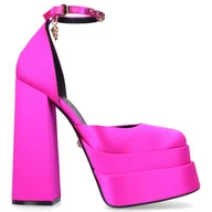 Czółenka - Versace Czółenka na platformie MEDUSA  jedwab - miniaturka - grafika 1