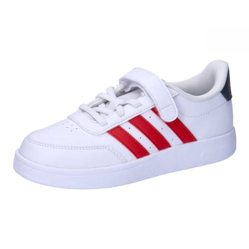 adidas BREAKNET 2.0 Shoes Children, Niskie Buty Niepiłkarskie, FTWR White/Better Scarlet/Carbon, 32 EU, Ftwr Biały Better Scarlet Carbon, 32 EU