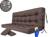 Poduszki ogrodowe - Poduszka na huśtawkę ogrodową, Pola, Ciemnobrązowa, 120 cm - miniaturka - grafika 1
