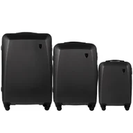 Walizki - 0125, Zestaw 3 walizek (L,M,S) Wings, Dark Grey - miniaturka - grafika 1