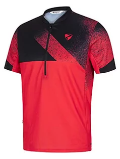 Koszulki męskie - Ziener Ziener Pesler męska koszulka rowerowa, przepuszczająca powietrze, szybkoschnąca, elastyczna, funkcjonalna, czerwony czerwony 52 219712 - grafika 1