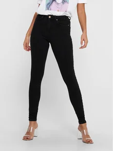 ONLY Jeansy Power 15181958 Czarny Skinny Fit - Spodnie damskie - miniaturka - grafika 1