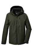 Kurtki męskie - killtec Męska kurtka funkcyjna/kurtka outdoorowa z odpinanym kapturem KOW 7 MN JCKT, dark moss, 4XL, 41845-000 - miniaturka - grafika 1