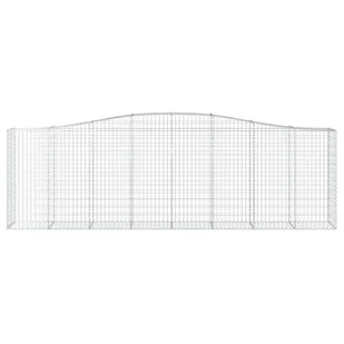 VIDAXL Kosze gabionowe, 7 szt, 400x50x120/140 cm, galwanizowane żelazo - Ogrodzenia - miniaturka - grafika 5