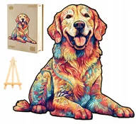 Puzzle - PUZZLE DREWNIANE DUŻE 300 ELEMENTÓW GOLDEN RETRIEVER W DREWNIANYM PUDEŁKU - miniaturka - grafika 1