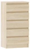 Komody - Wysoka Komoda Z Szufladami Dąb Sonoma W8-M35 - miniaturka - grafika 1