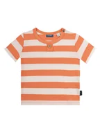 Kaftaniki dla niemowląt - Sanetta Kidswear Koszulka w kolorze pomarańczowo-białym - miniaturka - grafika 1