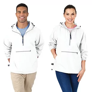 Charles River Apparel Pack-n-go wiatroodporny i wodoodporny sweter (Reg/Ext Sizes) kurtka przeciwdeszczowa, biały, S - Kurtki damskie - miniaturka - grafika 1
