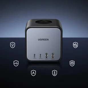 Listwa zasilająca kostka EU UGREEN CD268, 65W, 1.8m (czarny) - Pozostałe akcesoria do telefonów - miniaturka - grafika 10