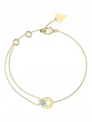 Bransoletki - Bransoletka damska Guess serce złota na prezent JUBB05111JW-YG-L - miniaturka - grafika 1