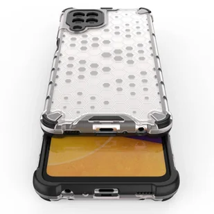 Honeycomb etui pancerny pokrowiec z żelową ramką Samsung Galaxy A22 4G zielony - Etui i futerały do telefonów - miniaturka - grafika 10