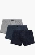 Majtki męskie - 3-pack bokserki męskie 3MH-199-GRA/NIE/SZM, Kolor multicolour, Rozmiar S, ATLANTIC - Intymna - miniaturka - grafika 1