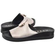 Klapki i japonki damskie - Klapki Złote 24452_ 815 (NE384-b) Nessi - miniaturka - grafika 1