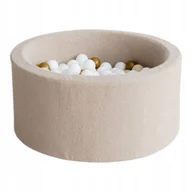 Suche baseny - Suchy basen z kulkami 40x90 Boucle beż + 250 piłek- DOWOLNY MIX - miniaturka - grafika 1