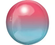 Balony i akcesoria - Amscan Balon foliowy "Kula Ombre", niebieski, 16" ORB 3984501 - miniaturka - grafika 1
