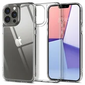 Etui i futerały do telefonów - Spigen Quartz Hybrid etui pokrowiec do iPhone 13 Pro pancerna obudowa ze szkła hartowanego i TPU przezroczysty - miniaturka - grafika 1