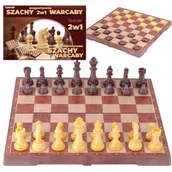 Gry planszowe - SZACHY WARCABY 2W1 - magnetyczne duże 31 cm x 31 cm - miniaturka - grafika 1