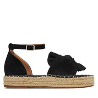 Espadryle damskie - Espadryle DeeZee 8-807-1 Czarny - miniaturka - grafika 1