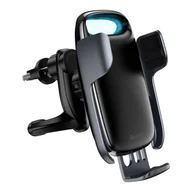 Ładowarki do telefonów - Baseus Milky Way samochodowa bezprzewodowa ładowarka Qi 15W elektryczny uchwyt na telefon czarny (WXHW02-01) - miniaturka - grafika 1