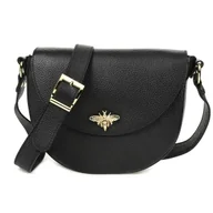 Torebki damskie - Torebka Skórzana Vezze Vespa Luna Czarna - miniaturka - grafika 1