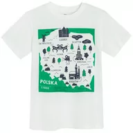 Koszulki dla chłopców - Cool Club, T-shirt chłopięcy, biały - miniaturka - grafika 1