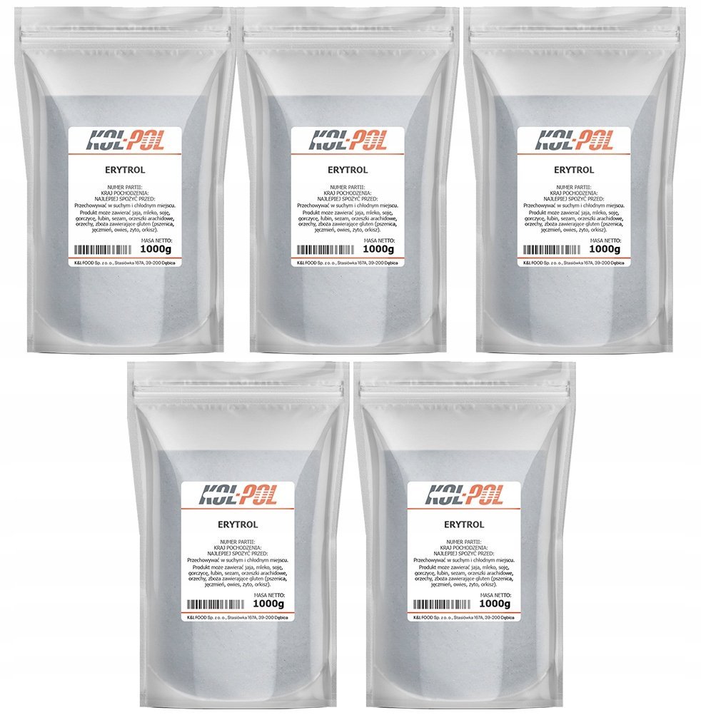 ERYTROL 5kg Erytrytol Naturalny słodzik Bez kalorii Zamiennik cukru Kol-Pol
